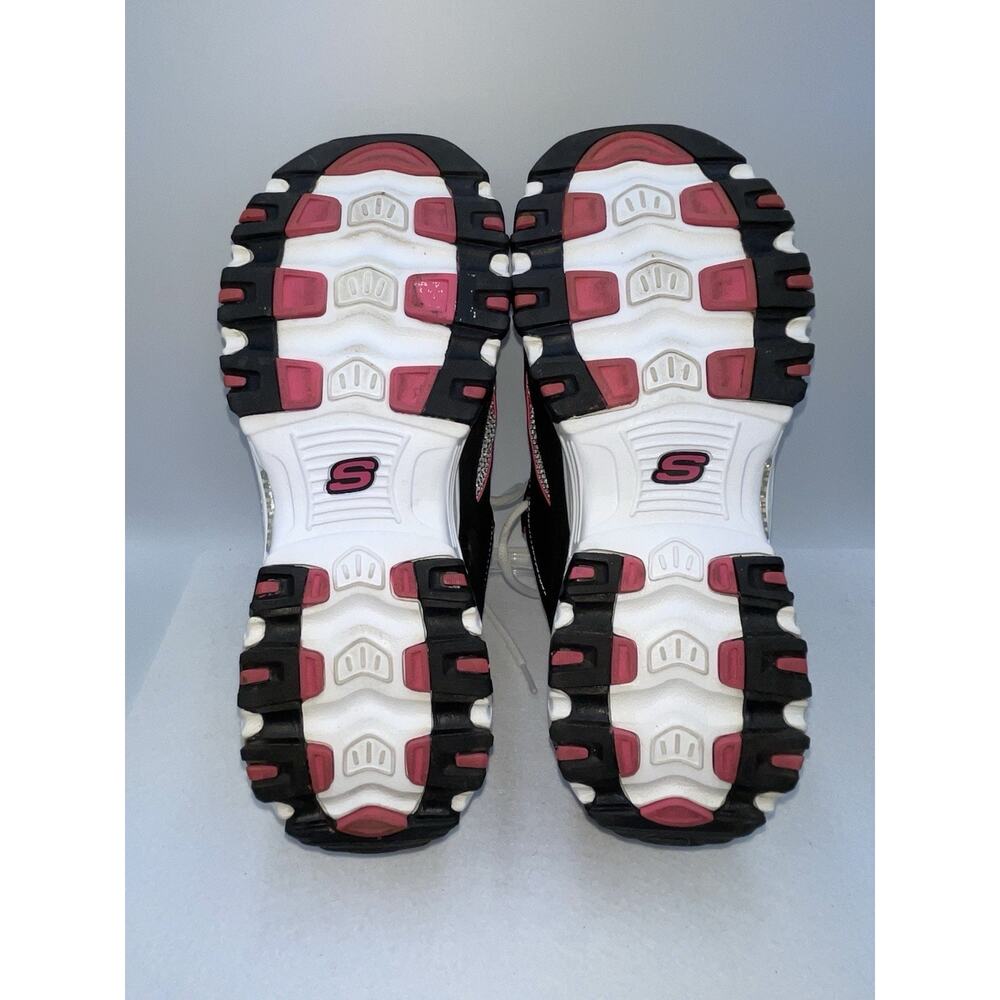 Skechers D’lites Women's Size 9 Memory Black & Pink Suede Sneakers Y2K - Picture 10 of 11